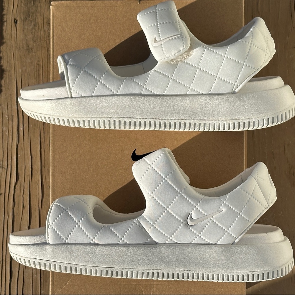 Womens Nike Calm Recovery Plush Casual Sandal Slides Beige - Womens 9 NEW - Picture 7 of 9